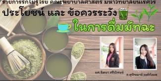 ประโยชน์ และข้อควรระวังในการดื่มมัทฉะ